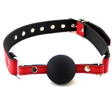 Harmony red leather ball gag | Front