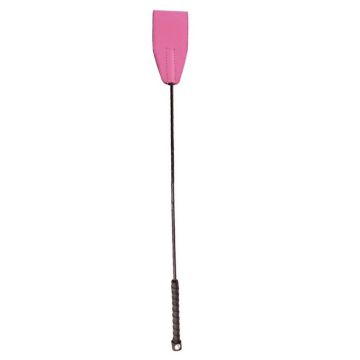 Harmony Pink Leather Riding Crop