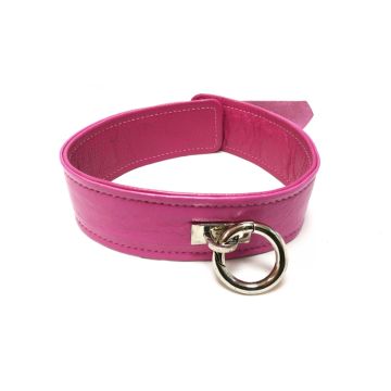 Harmony Pink Leather Collar