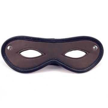 Harmony Brown Leather Open Eye Mask