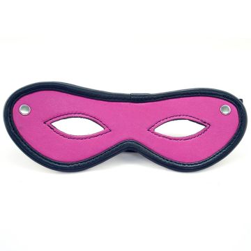 Harmony Pink Leather Open Eye Mask