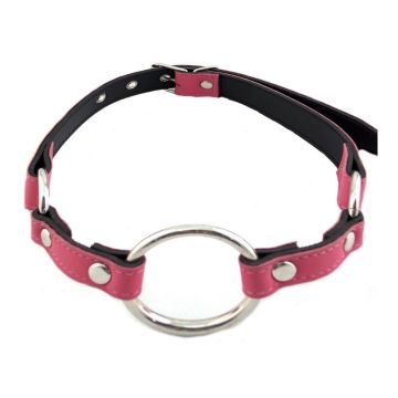 Harmony Pink Leather O-Ring Gag | Front 