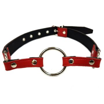 Harmony Red Leather O-Ring Gag | Front 