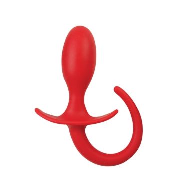 Nasstoys Rounded Silicone Butt Plug with Tail - Red