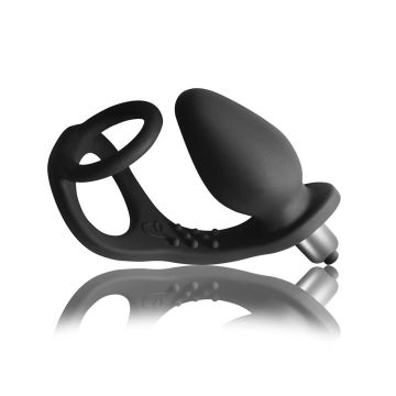 Rocks Off Zen Double Cock Ring and Vibrating Butt Plug