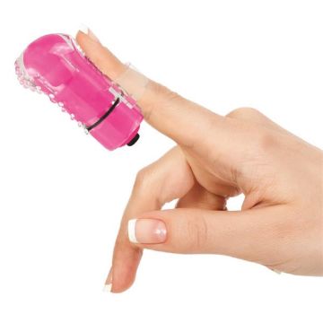 Side Shot Of Pink FingO Worn On Finger