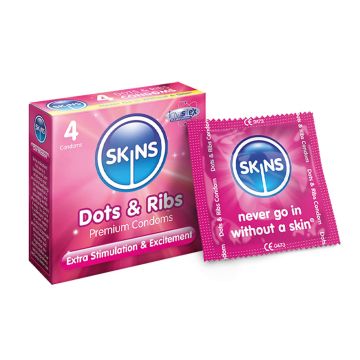 Skins Dots and Ribs Condoms - 4 Skins
