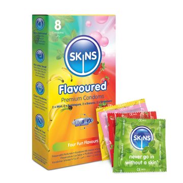 Skins Flavoured Condoms - 8 Pack