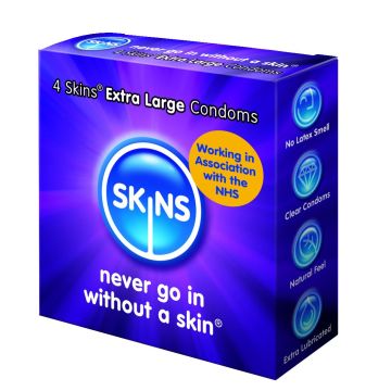 Skins Extra Large Condoms - 4 Skins