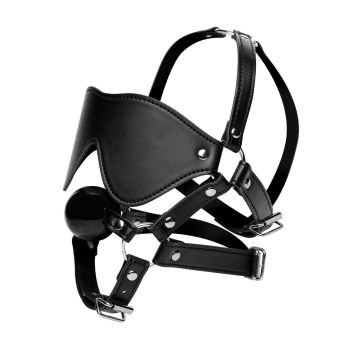 Strict Eye Mask Harness With Ball Gag