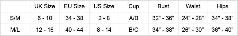 Le Desir Size Guide