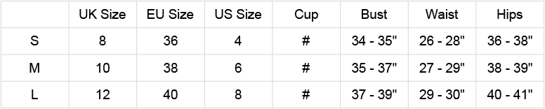 Noir Handmade Size Chart