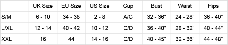 Obsessive Size Guide