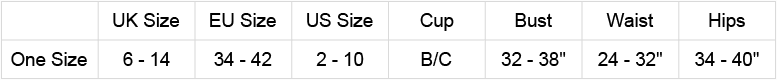 Seven til Midnight OS Boxed Size Chart