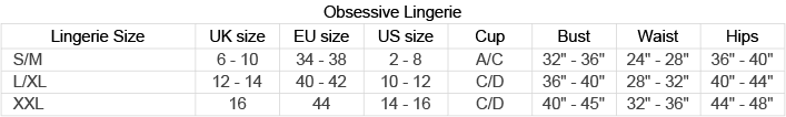 Obsessive Size Guide